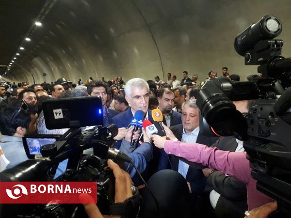 آیین بهره برداری از تونل آرش بزرگراه آیت الله هاشمی رفسنجانی