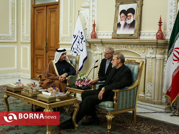 دیدار وزیر امور خارجه قطر با رییس مجلس شورای اسلامی