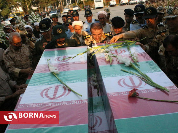 استقبال از شهدای گمنام در فرودگاه شیراز