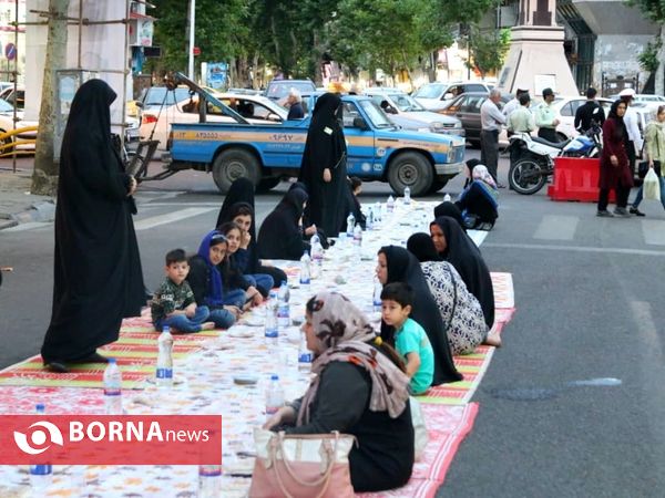 بزرگترین سفره افطاری در لاهیجان