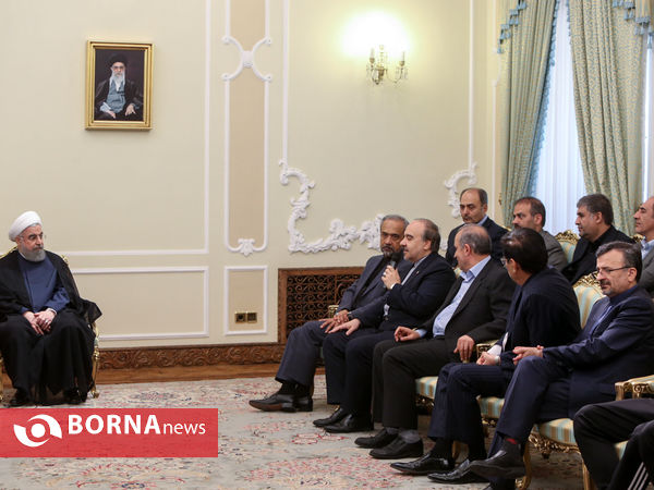 دیدار تیم ملی فوتبال با دکتر روحانی