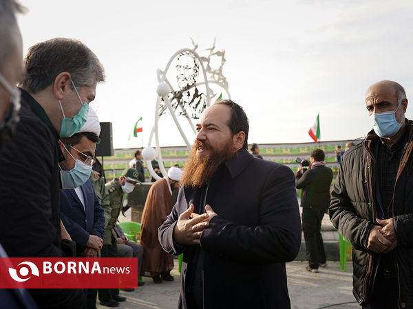 آیین رونمایی از المان شهید محسن فخری زاده