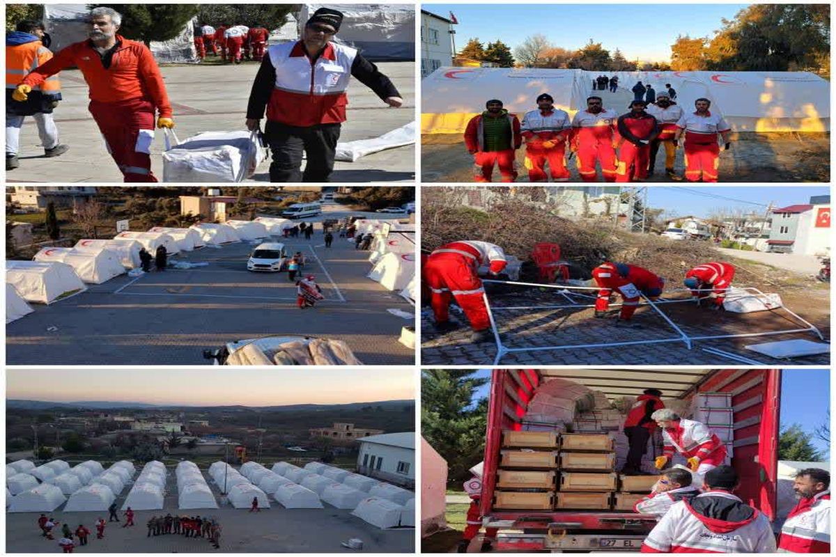 امدادرسانی نیروهای هلال‌احمر کرمان در 43 روستای زلزله‌زده ترکیه 