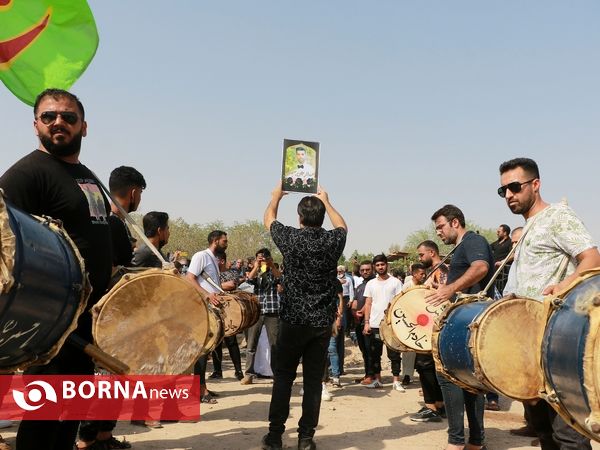 خاکسپاری جانباختگان متروپل در قطعه ورزشکاران بهشت رضای آبادان
