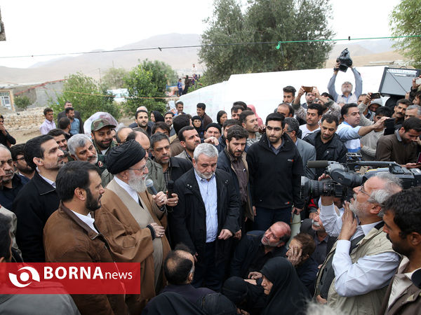 بازدید رهبر انقلاب از روستاهای زلزله‌زده کرمانشاه