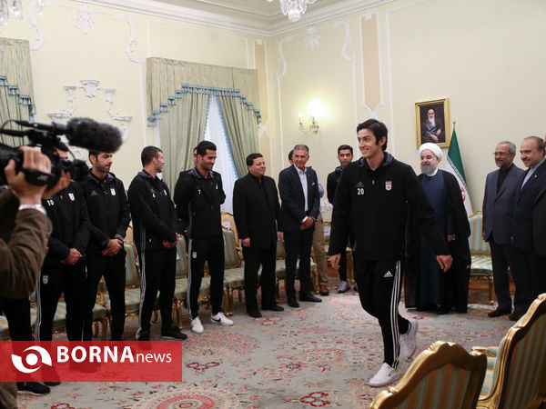 دیدار تیم ملی فوتبال با دکتر روحانی