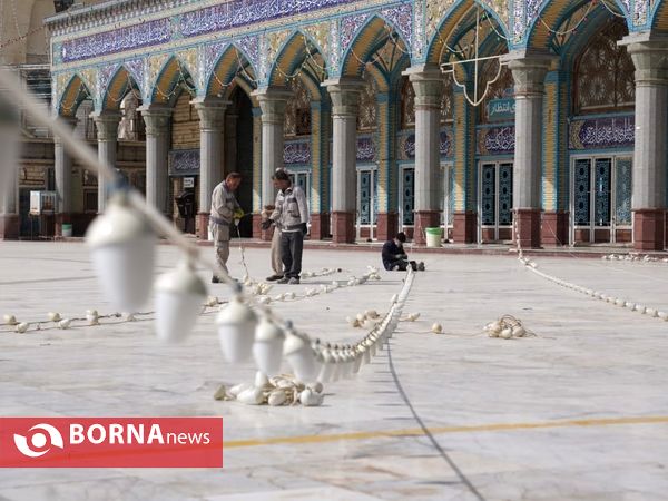 چراغانی مسجد مقدس جمکران در آستانه نیمه شعبان