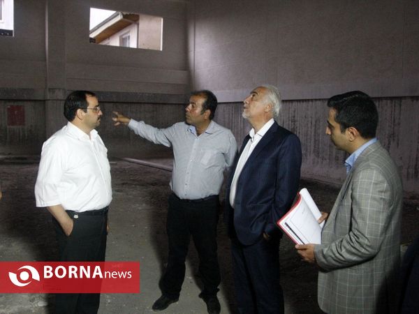 بازدید مدیر عامل شرکت تجهیز و  توسعه اماکن ورزشی - از پروژه های ورزشی شهرستان لاهیجان