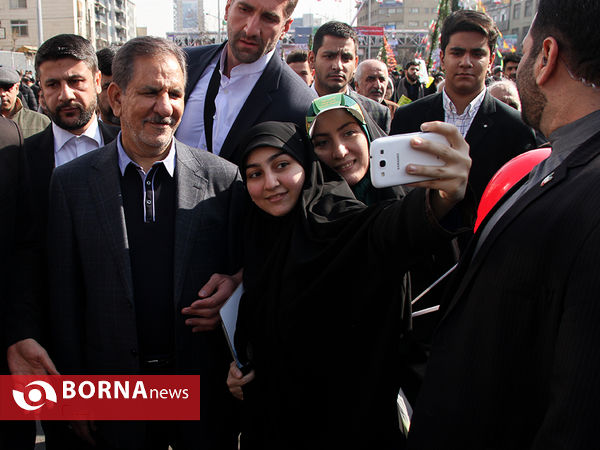 حضور معاون اول رییس جمهوری در راهپیمایی 22 بهمن ماه