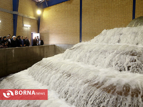 بازدید رییس جمهوری از تصفیه خانه هفتم تهران