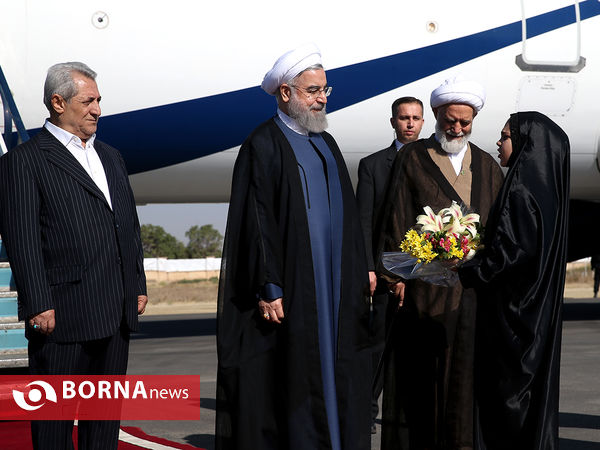 ورود رئیس جمهوری  به استان همدان