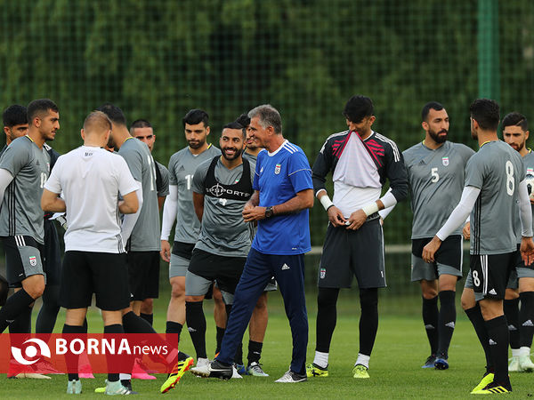 تمرین تیم ملی فوتبال ایران در کمپ لوکوموتیو مسکو