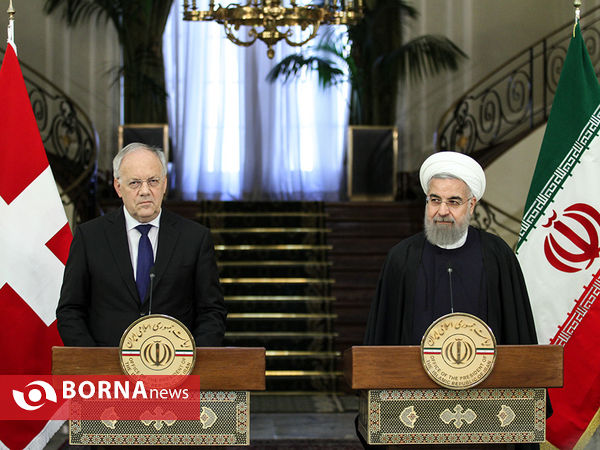 نشست خبری رئیس جمهور ایران و سوئیس
