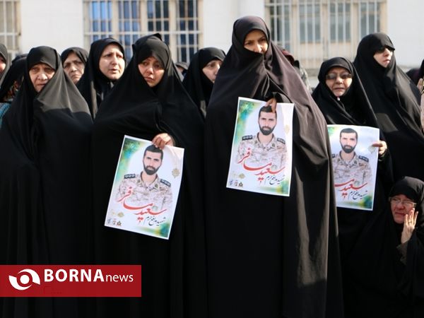مراسم تشییع پیکر دو شهید گیلانی مدافع حرم