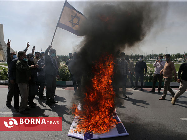 راهپیمایی خودرویی روز قدس در میادین اصلی تهران