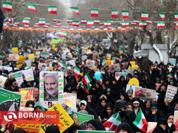 حضور شکوهمند همدانی ها در راهپیمایی ۲۲بهمن سلیمانی ها