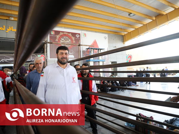 بازدید رییس جمعیت هلال احمر جمهوری اسلامی از مرز شلمچه