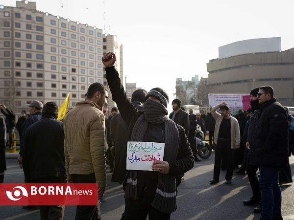 راهپیمایی مردم   تهران در محکومیت شهادت سردار قاسم سلیمانی -2