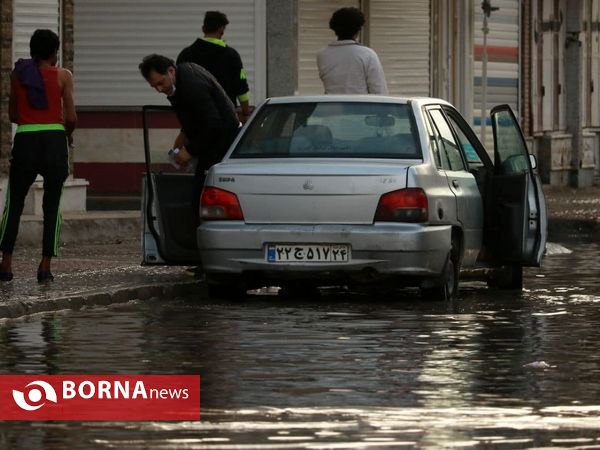 آبادان ۲۴ ساعت پس از بارندگی
