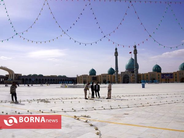 چراغانی مسجد مقدس جمکران در آستانه نیمه شعبان