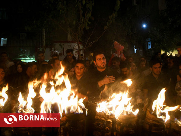 آیین مشعل گردانی در دولت آباد شهر ری