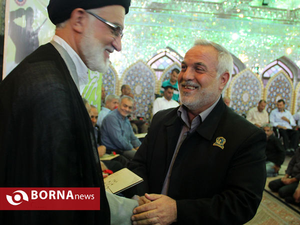مراسم تجلیل از جانبازان در حرم سیدعلاالدین حسین (ع)