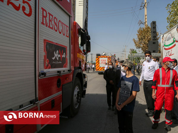 مانور بزرگ امداد و نجات نیروهای آتش نشان