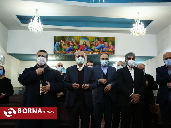 دیدار سخنگوی دولت با خیرین ارامنه در کلیسای ارامنه وارطان مقدس
