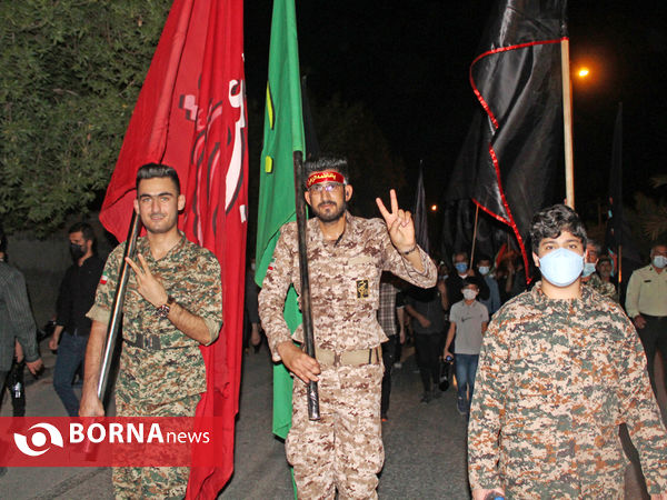 همگامی جاماندگان لامرد فارس با پیاده روی اربعین