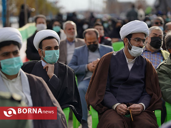 آیین رونمایی از المان شهید محسن فخری زاده
