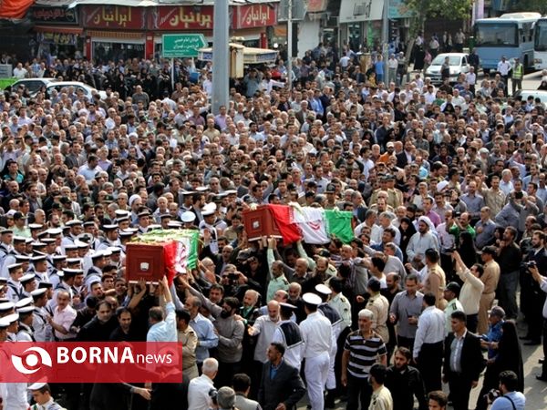 تشییع پیکر جان‌باختگان گیلانی فاجعه منا در رشت