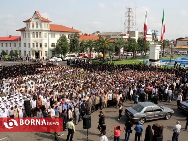 تشییع پیکر جان‌باختگان گیلانی فاجعه منا در رشت