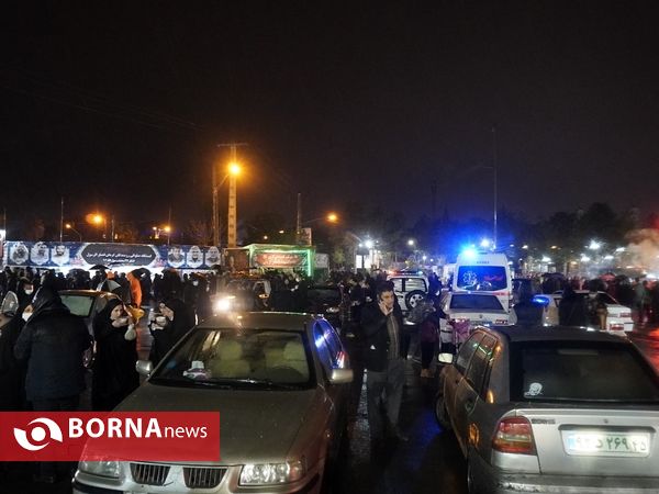 موکب‌های گلزار شهدا شهر کرمان در شب شهادت سردار شهید حاج قاسم سلیمانی