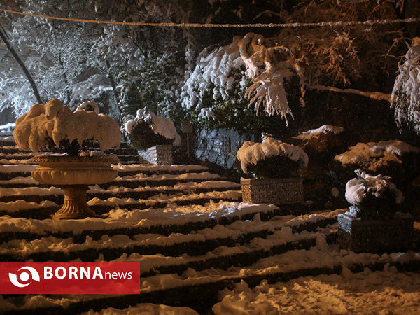 اولین برف زمستانی تهران