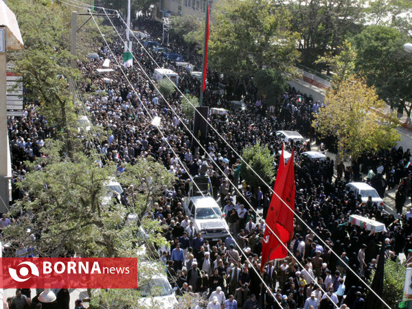مراسم تشیع پیکر شهدای گمنام در همدان