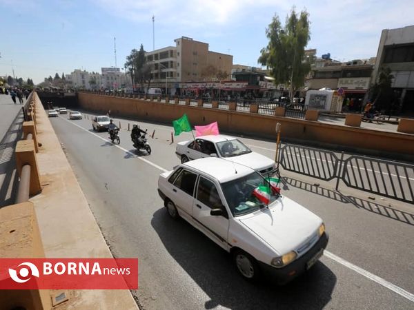 راهپیمایی خودرویی 22 بهمن در شیراز