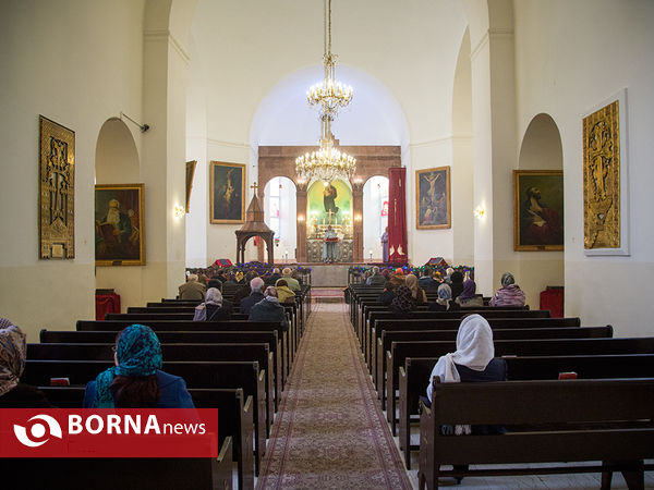 مراسم سال نو میلادی در کلیسای مریم مقدس