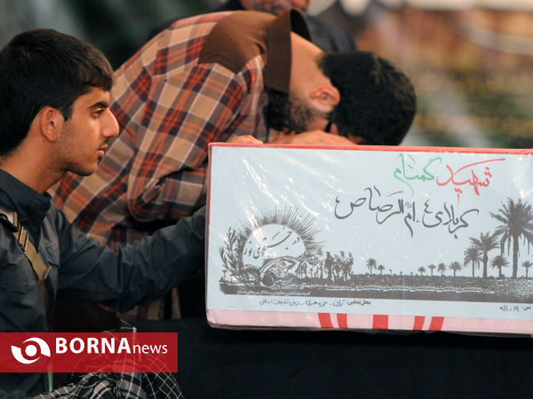 مراسم تشییع دو شهید غواص از میدان فلسطین تا حوزه هنری