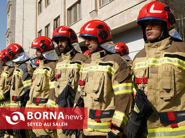 مراسم تشییع آتش‌نشان رضا دارابی