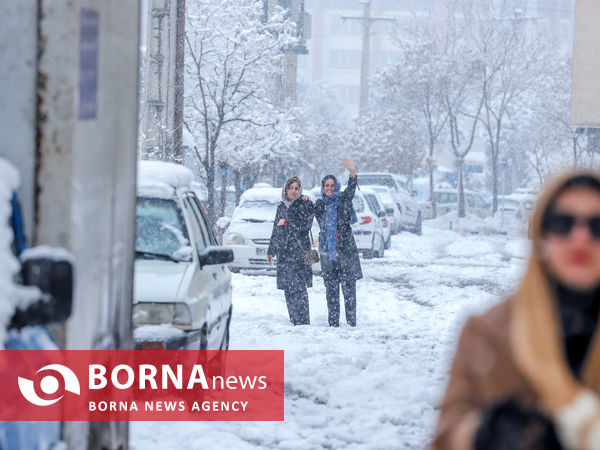 بارش شدید برف در اراک