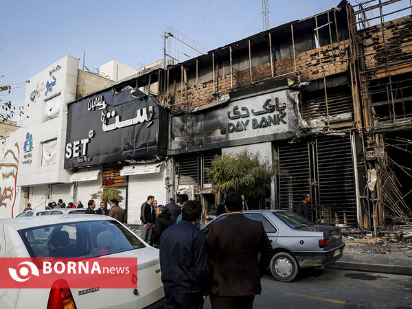 تخریب اموال عمومی توسط اشرار در تهران