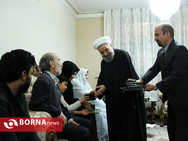 دیدار رئیس جمهوری با جانباز سوری