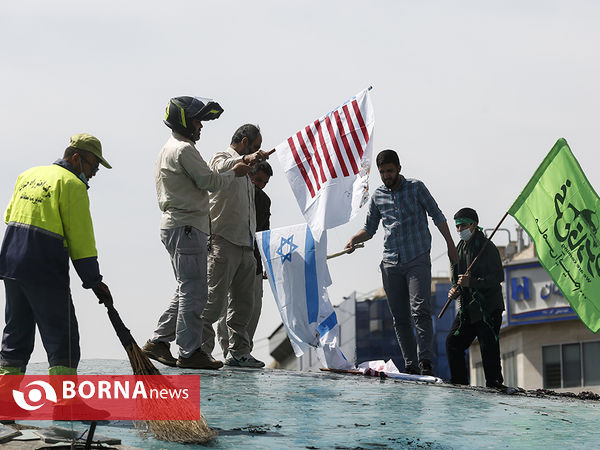 راهپیمایی خودرویی روز قدس در میادین اصلی تهران