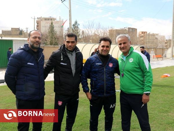 در حاشیه تمرینات تیم فوتبال سپیدرود رشت در اصفهان