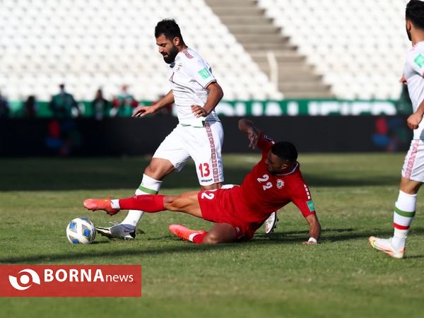 دیدار تیم های ملی فوتبال لبنان و ایران