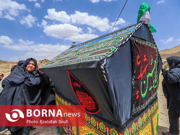 آیین نخل‌گردانی در روستای ساکی