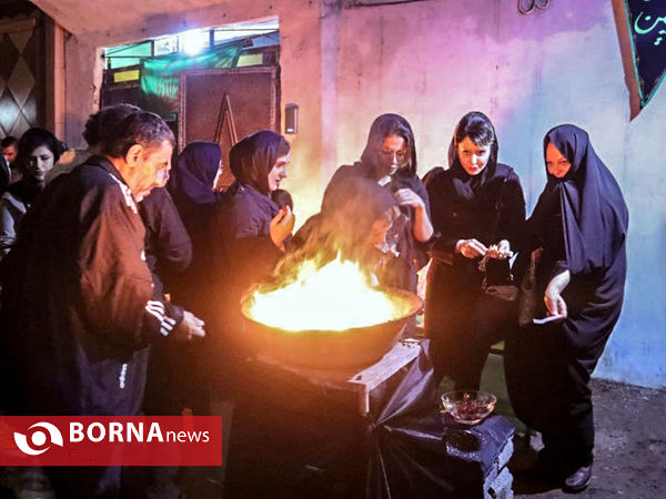 شمع های چهل منبر در سوگ امام حسین(ع)- لاهیجان