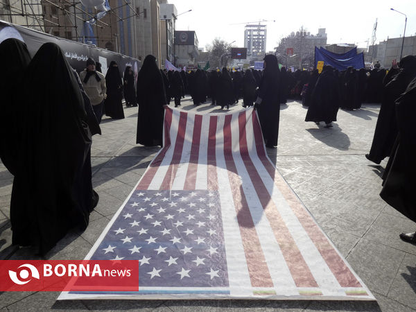 راهپیمایی مردم مشهد علیه جنایات آمریکا