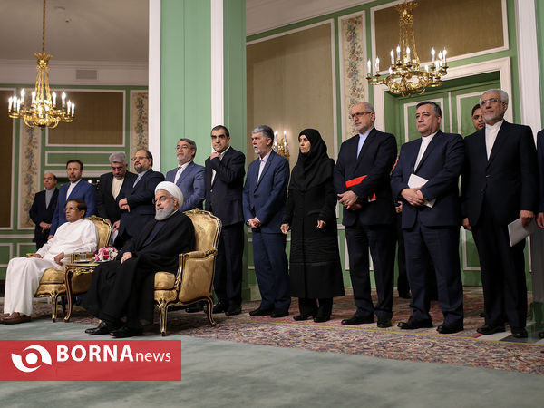 استقبال رسمی از رییس جمهور سریلانکا با حضور دکتر روحانی