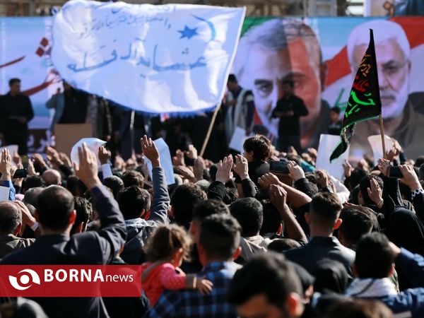 تشییع پیکر مطهر سردار سلیمانی و ابومهدی المهندس در اهواز(1)